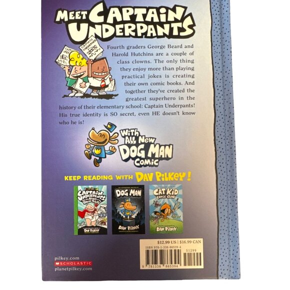The Adventures Of Captain Underpants Hardcover 25th Anniversary Edition By Dav P - Picture 2 of 4